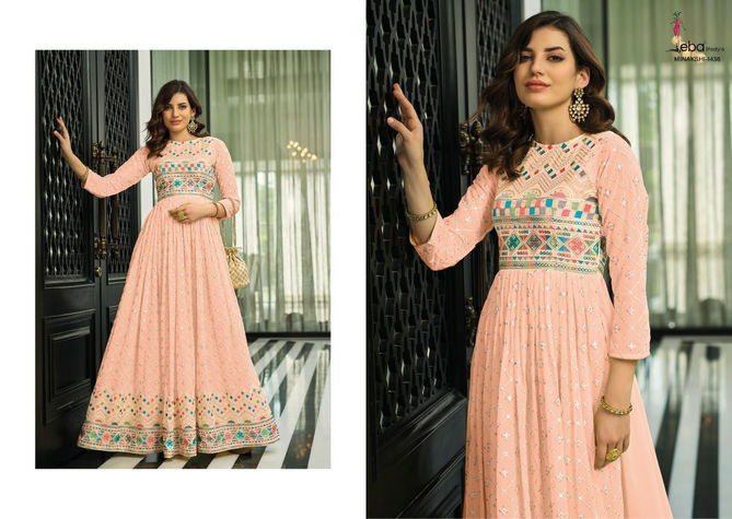 1436 Minakshi By Eba Georgette Embroidery Gown Wholesale Price In Surat